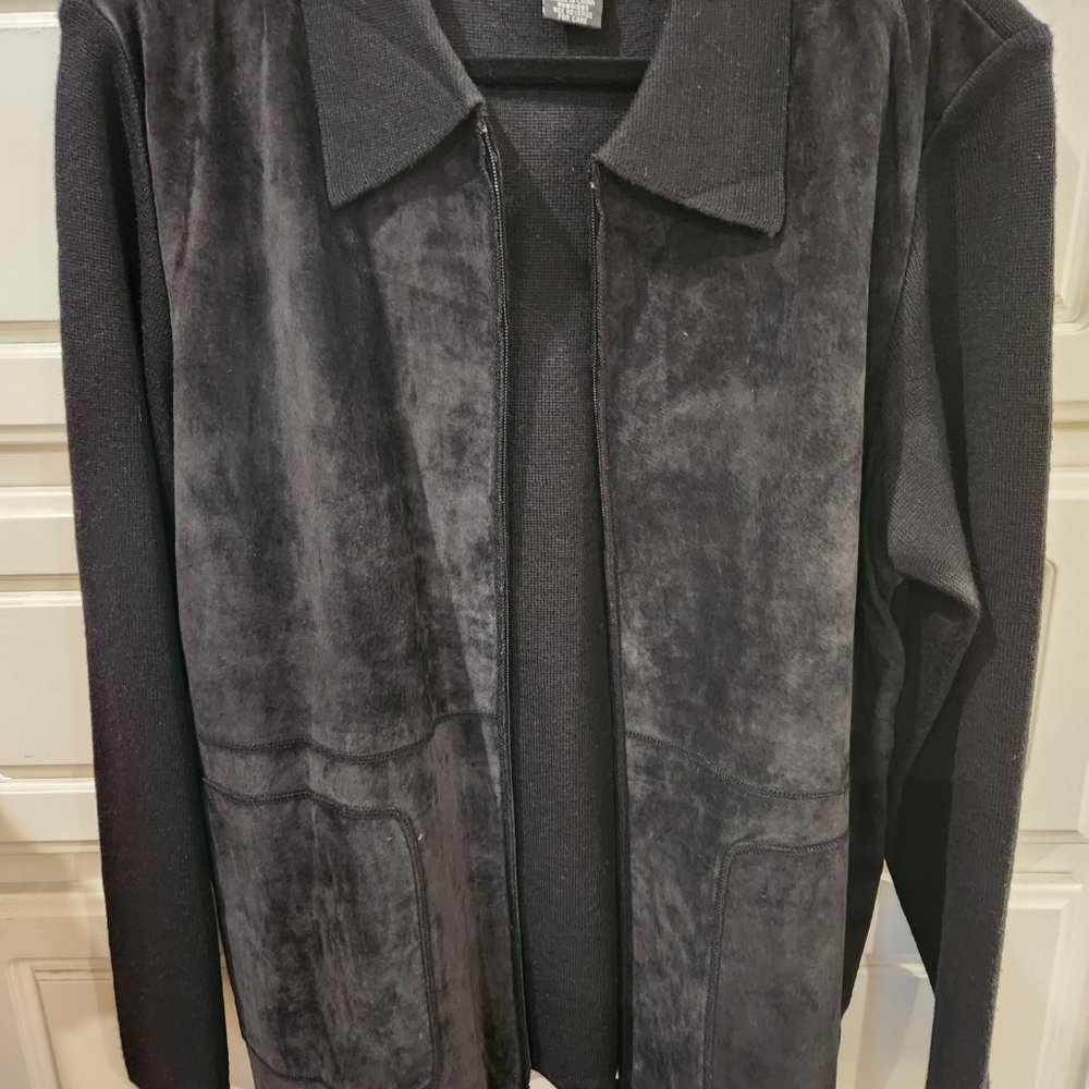 SALE! Dialogue Suede and Wool Jacket - Picture 2 of 8